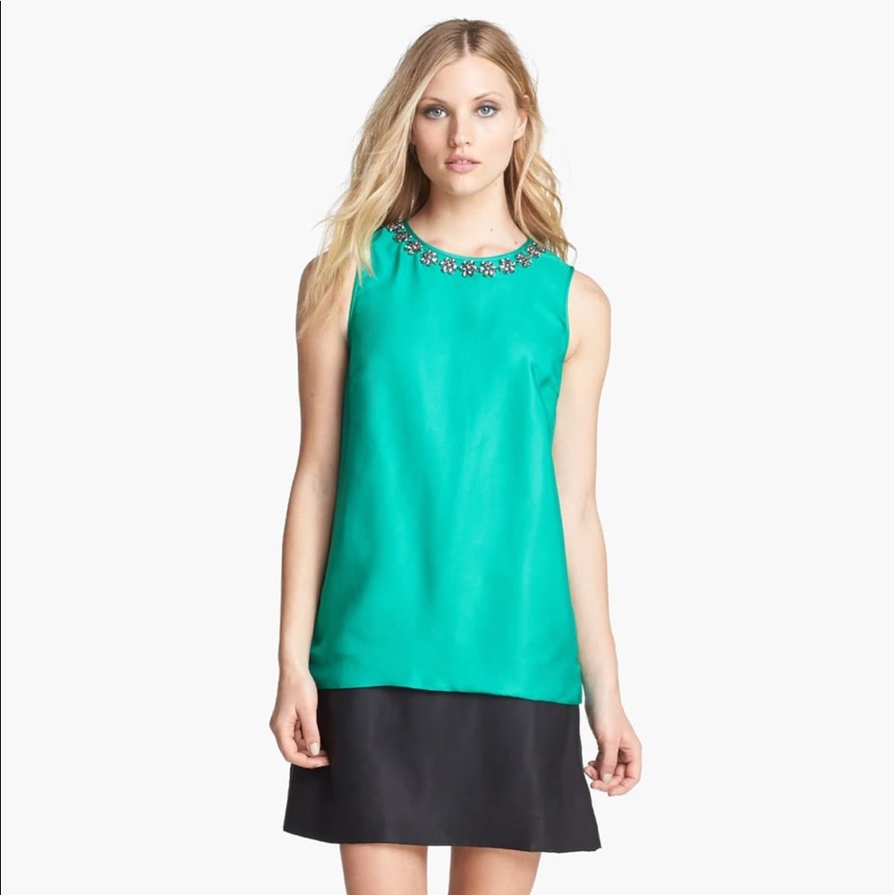 Kate Spade “Rosita” embellished collar dress